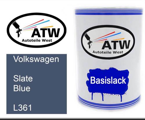 Volkswagen, Slate Blue, L361: 500ml Lackdose, von ATW Autoteile West.